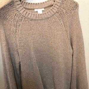 H&M nude with silver sparkles sweatee with tags